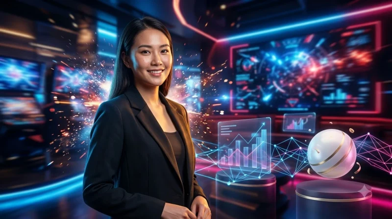 Bảng chiến lược kỹ thuật số kết hợp với giao diện trò chơi tương lai