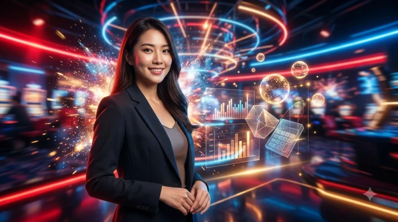 Giao diện nền tảng giải trí trực tuyến với các trò chơi và biểu tượng bảo mật