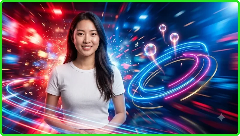 Người dùng trải nghiệm ứng dụng premium platform trên điện thoại với giao diện hiện đại và ánh sáng điện ảnh