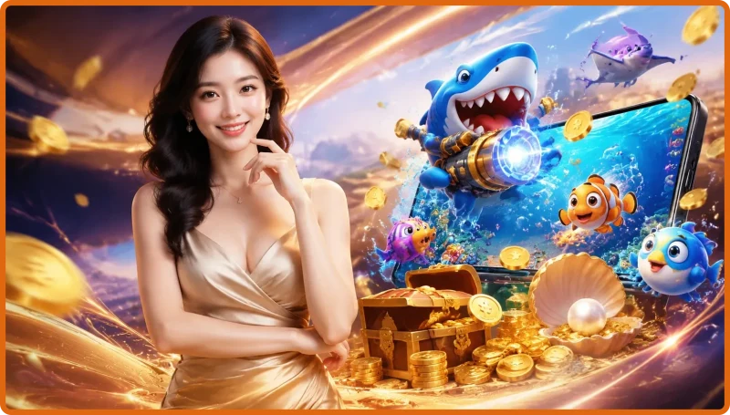 Súng bắn cá hiện đại với hiệu ứng đặc biệt trong game Bắn cá Jun88, minh họa đồ họa 3D sống động và tính năng hấp dẫn.